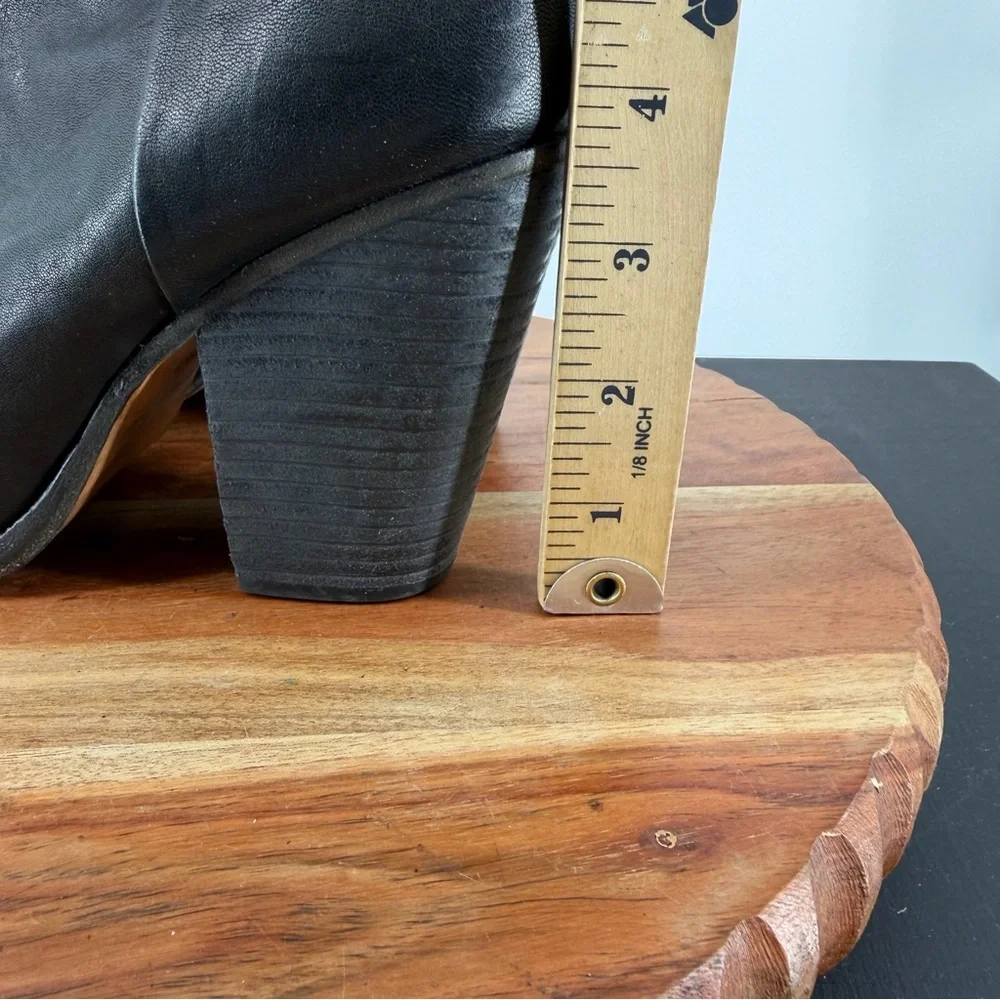 Rag & Bone Newbury Womens Boots Black Leather Heeled Ankle‎ Booties 37.5 7.5